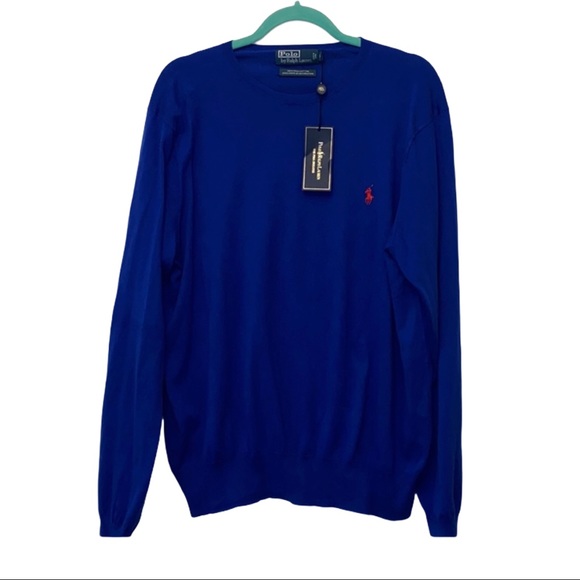 Ralph Lauren Other - NWT Ralph Lauren Men’s Blue CrewNeck Sweater LARGE